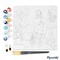 Figured'Art Mini Paint by Numbers Kit for Adults with Frame Woman in the room with plants Small format 8"x8" - Craft Art Painting DIY Canvas Already Stretched on a Wooden Frame